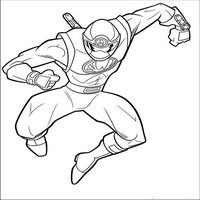 Раскраски с героями Могучими ренджерами (Power Rangers) - атака