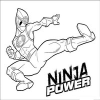 Раскраски с героями Могучими ренджерами (Power Rangers) - сила ниндзи
