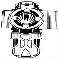Раскраски с героями Могучими ренджерами (Power Rangers) - машина