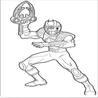 Раскраски с героями Могучими ренджерами (Power Rangers) - боевая оснастка