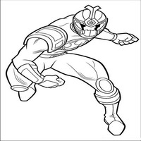 Раскраски с героями Могучими ренджерами (Power Rangers) - готов к обороне