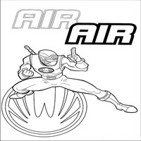 Раскраски с героями Могучими ренджерами (Power Rangers) - воздух