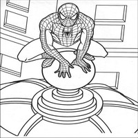 Раскраски с Человеком-пауком (Spider-Man) - на крыше