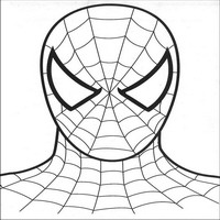 Раскраски с Человеком-пауком (Spider-Man) - портрет в маске