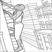 Раскраски с Человеком-пауком (Spider-Man) - прогулка по стене