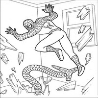 Раскраски с Человеком-пауком (Spider-Man) - разрушения