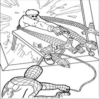 Раскраски с Человеком-пауком (Spider-Man) - Человек Паук побеждает