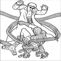 Раскраски с Человеком-пауком (Spider-Man) - Человек паук выпутывается