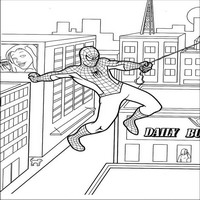 Раскраски с Человеком-пауком (Spider-Man) - прыжок