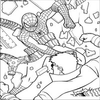 Раскраски с Человеком-пауком (Spider-Man) - Доктор Осминог повержен