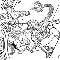 Раскраски с Человеком-пауком (Spider-Man) - бой начинается