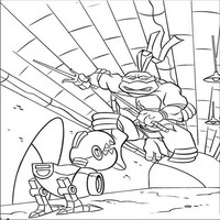 Раскраски с Черепашками-ниндзя (Teenage Mutant Ninja Turtles, TMNT) - черепашка с ножом