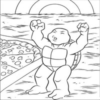 Раскраски с Черепашками-ниндзя (Teenage Mutant Ninja Turtles, TMNT) - победный крик