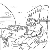 Раскраски с Черепашками-ниндзя (Teenage Mutant Ninja Turtles, TMNT) - злодей атакует