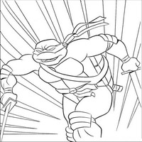 Раскраски с Черепашками-ниндзя (Teenage Mutant Ninja Turtles, TMNT) - атака