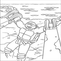 Раскраски с Черепашками-ниндзя (Teenage Mutant Ninja Turtles, TMNT) - в ловушке