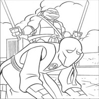 Раскраски с Черепашками-ниндзя (Teenage Mutant Ninja Turtles, TMNT) - враг повержен