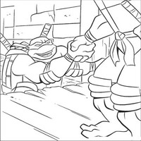 Раскраски с Черепашками-ниндзя (Teenage Mutant Ninja Turtles, TMNT) - взаимовыручка