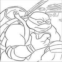 Раскраски с Черепашками-ниндзя (Teenage Mutant Ninja Turtles, TMNT) - задумчивость